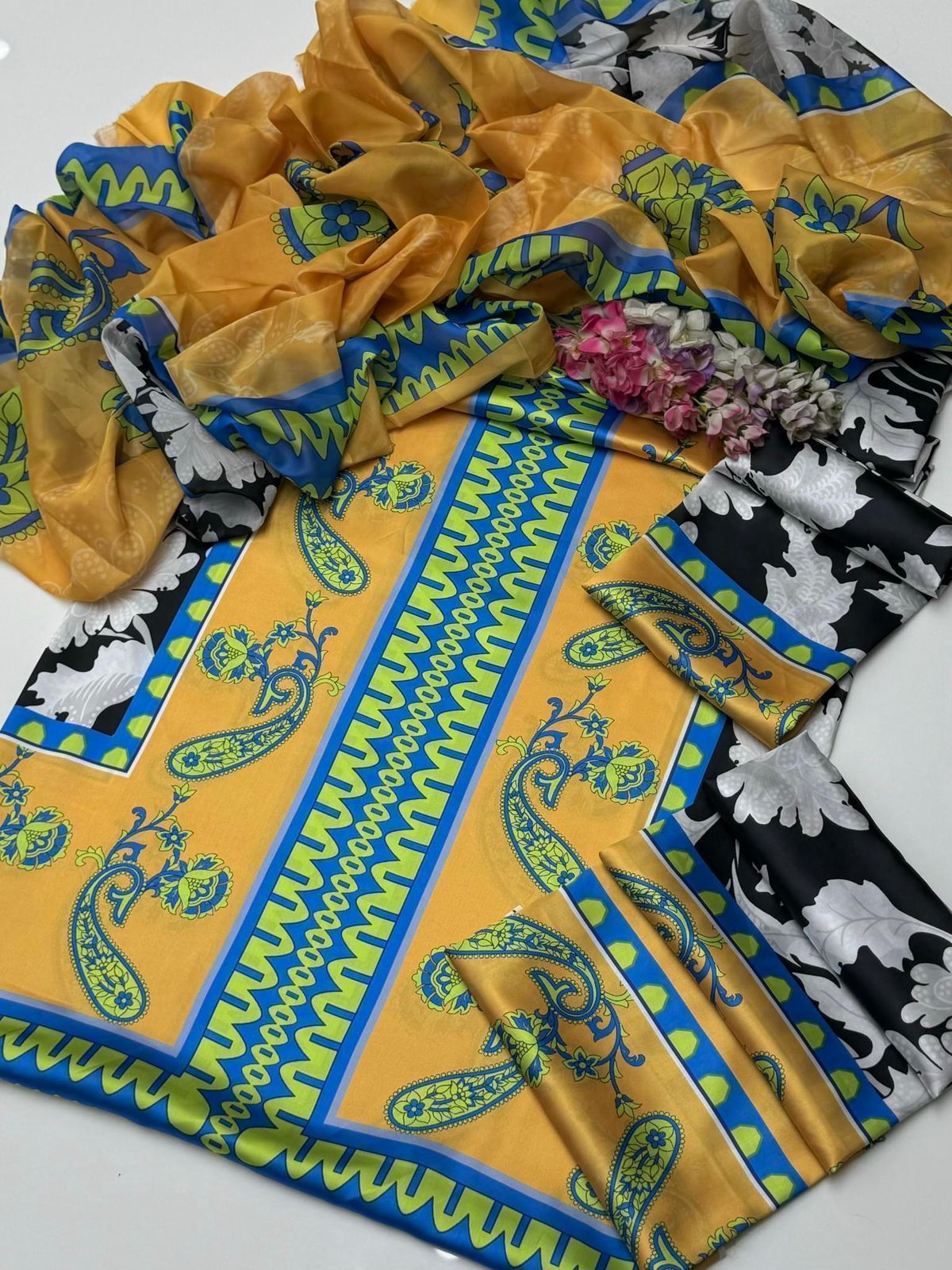 Zainab Chottani Embroidered Silk 3Piece
