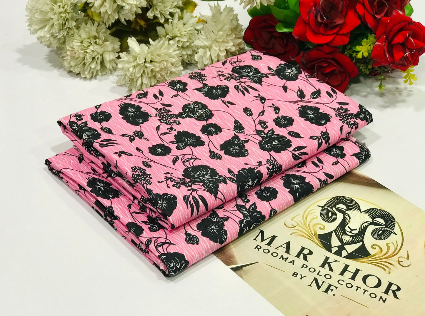 Premium Floral Prints Unstitched Polo Cotton 2Pc