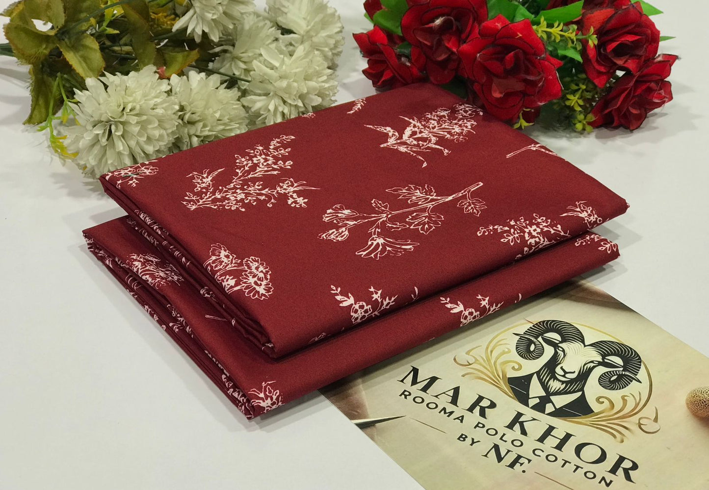 Premium Floral Prints Unstitched Polo Cotton 2Pc
