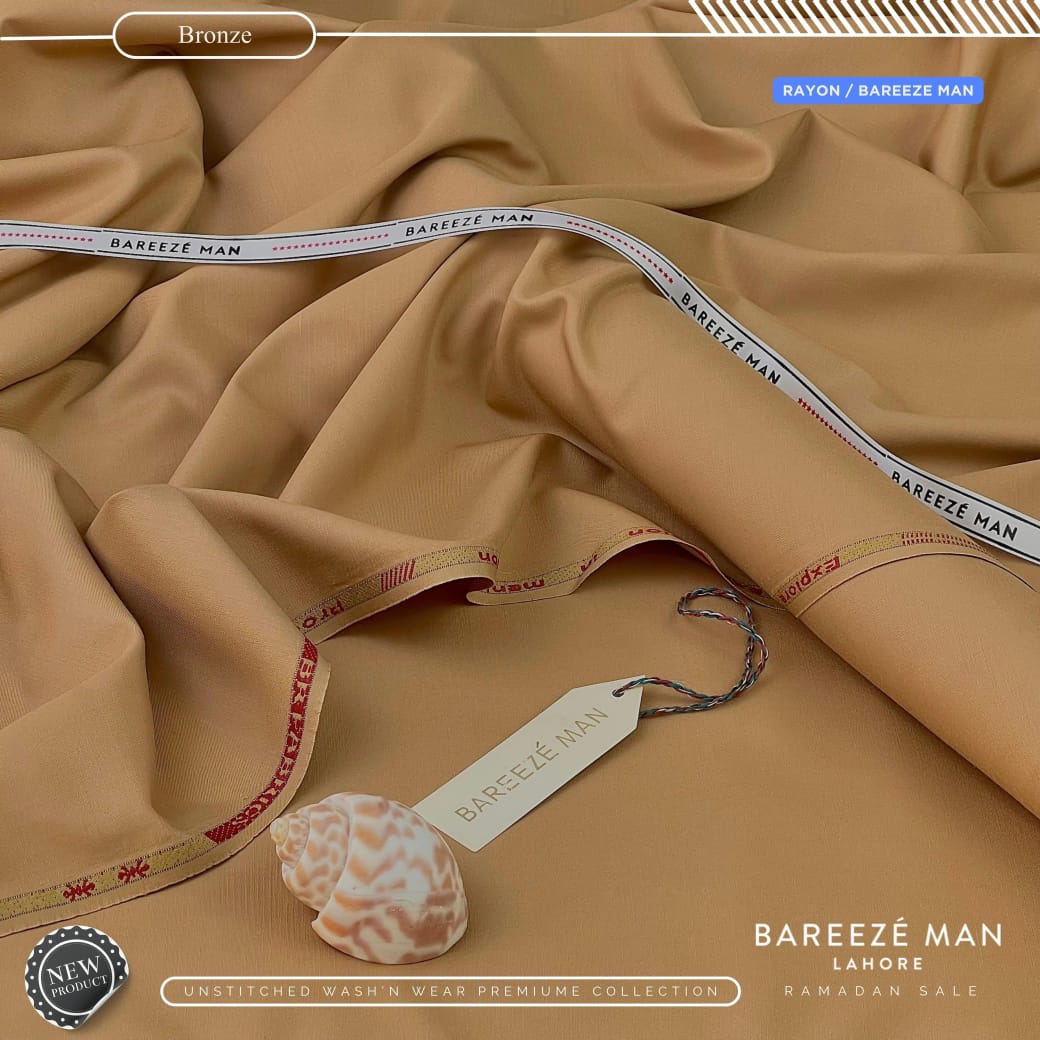 BAREEZE MAN Premium Wash & Wear Unstitched Suit - 10