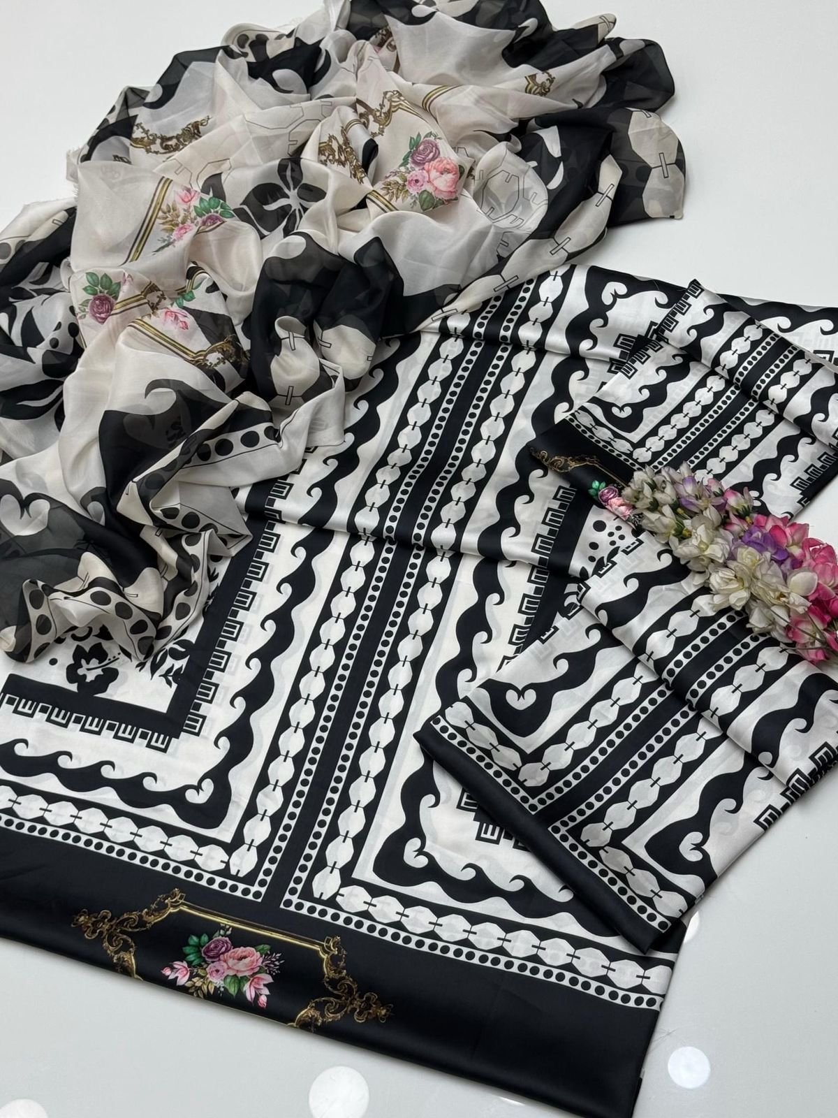 Zainab Chottani Embroidered Silk 3Piece