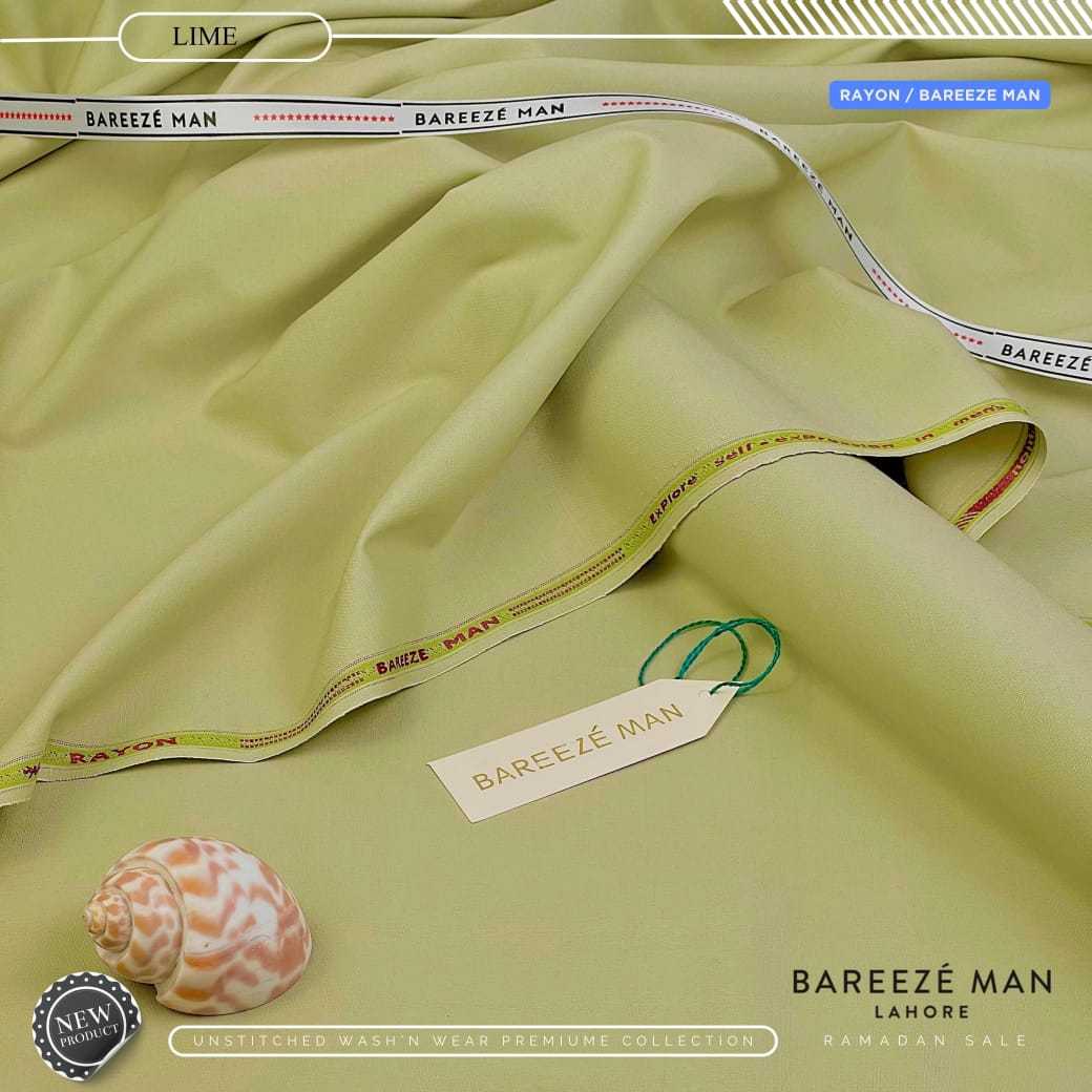 BAREEZE MAN Premium Wash & Wear Unstitched Suit - 11