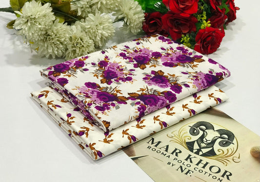 Premium Floral Prints Unstitched Cotton 2Pc