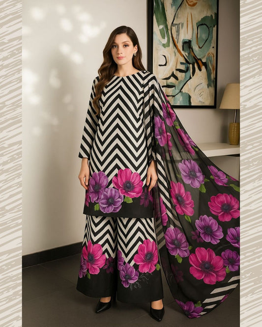 Zainab Chottani Embroidered Silk 3Piece