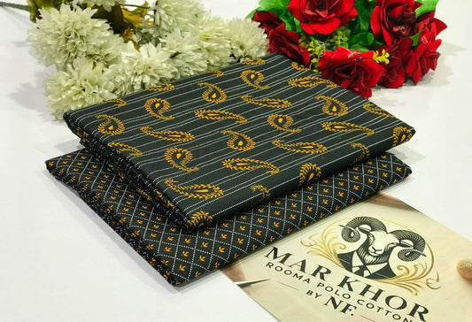 Premium Floral Prints Unstitched Polo Cotton 2Pc
