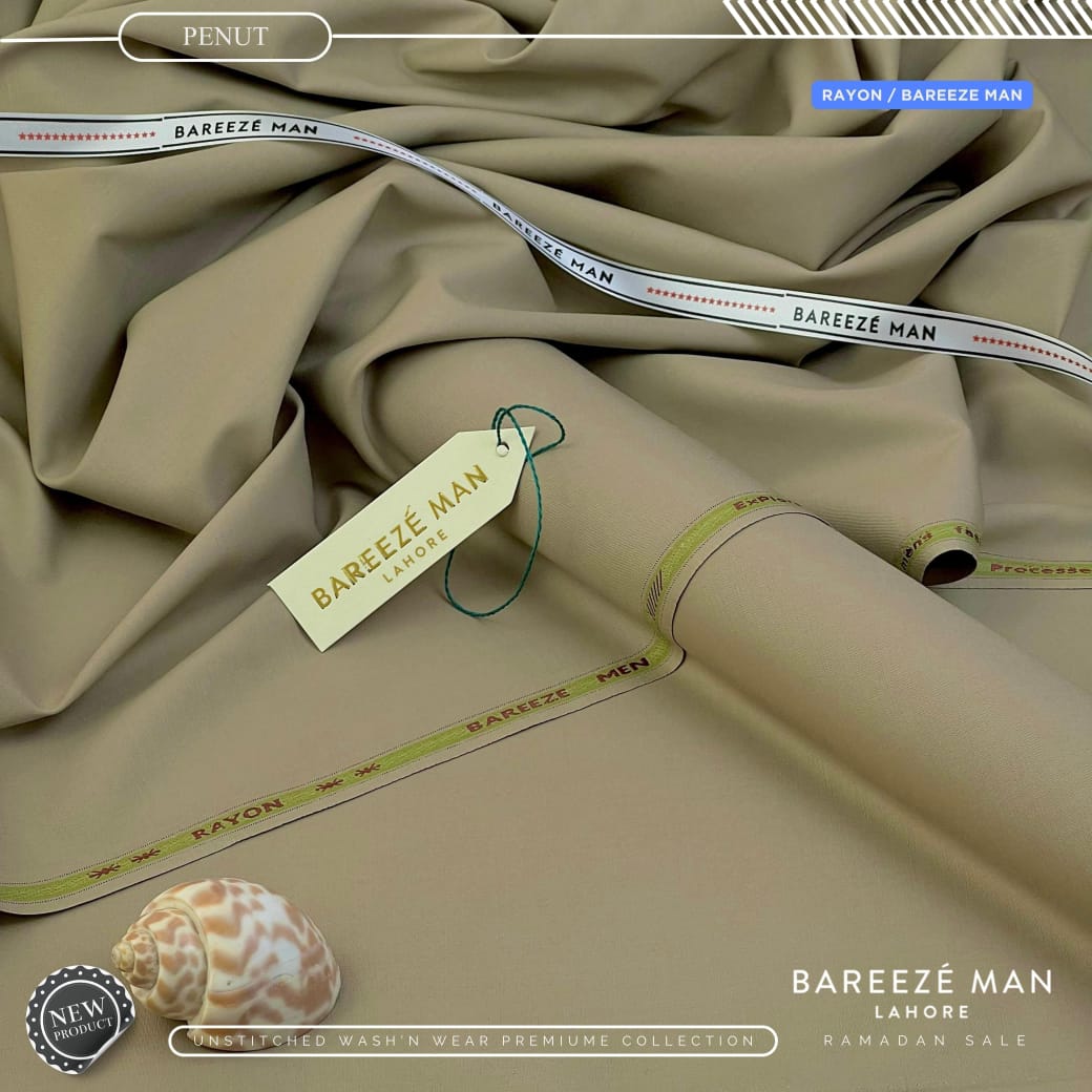 BAREEZE MAN Premium Wash & Wear Unstitched Suit - 06
