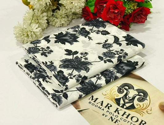Premium Floral Prints Unstitched Cotton 2Pc