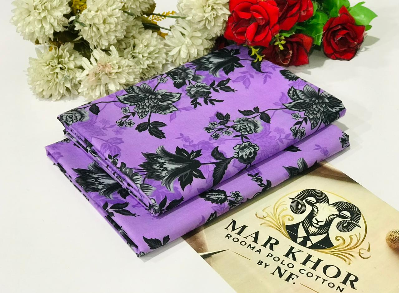 Premium Floral Prints Unstitched Cotton 2Pc