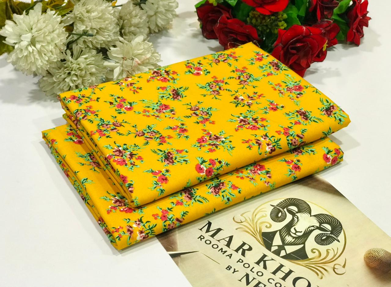 Premium Floral Prints Unstitched Cotton 2Pc