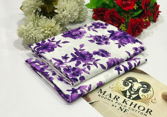 Premium Floral Prints Unstitched Cotton 2Pc