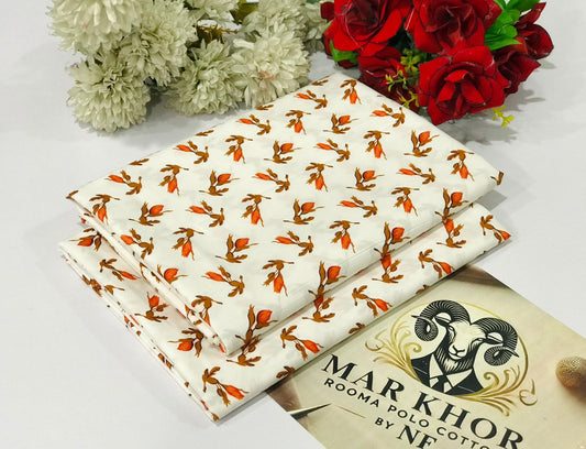 Premium Floral Prints Unstitched Polo Cotton 2Pc