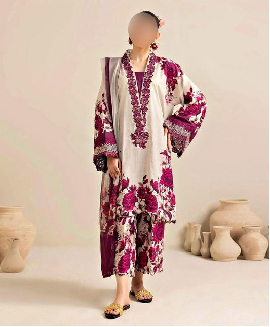 Zainab Chottani Embroidered Silk 3Piece