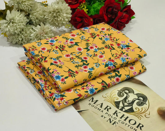 Premium Floral Prints Unstitched Cotton 2Pc