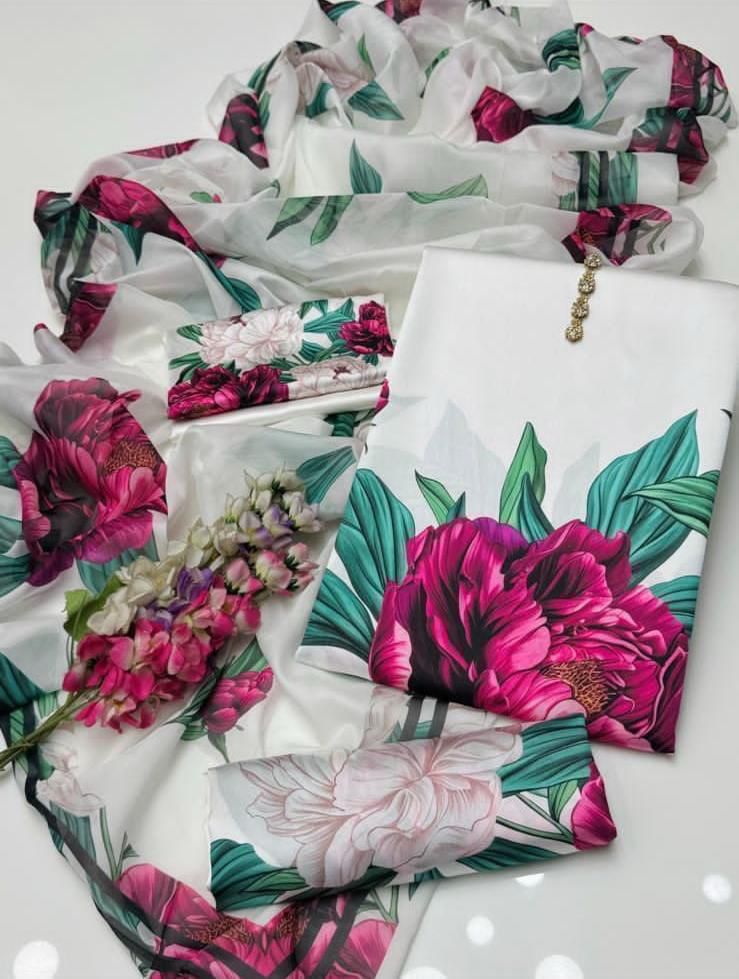 Zainab Chottani Embroidered Silk 3Piece