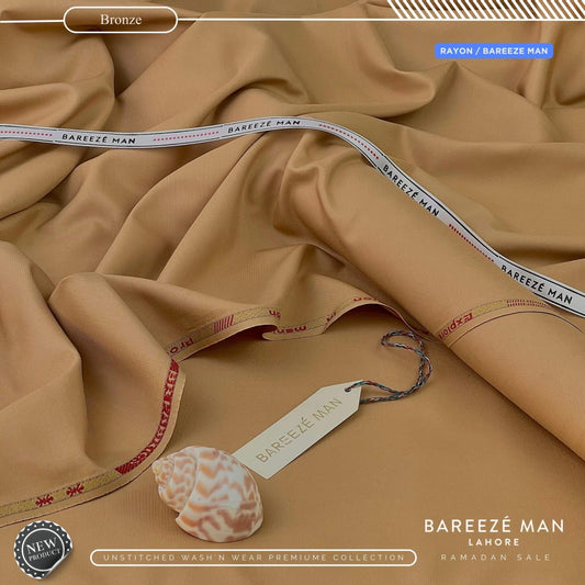 BAREEZE MAN Premium Wash & Wear Unstitched Suit - 10