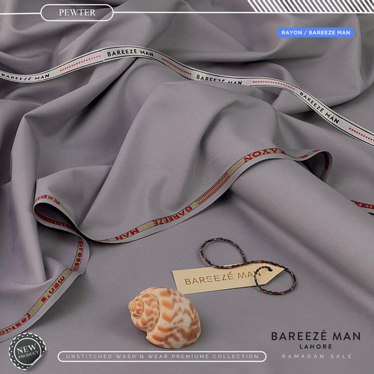 BAREEZE MAN Premium Wash & Wear Unstitched Suit - 12