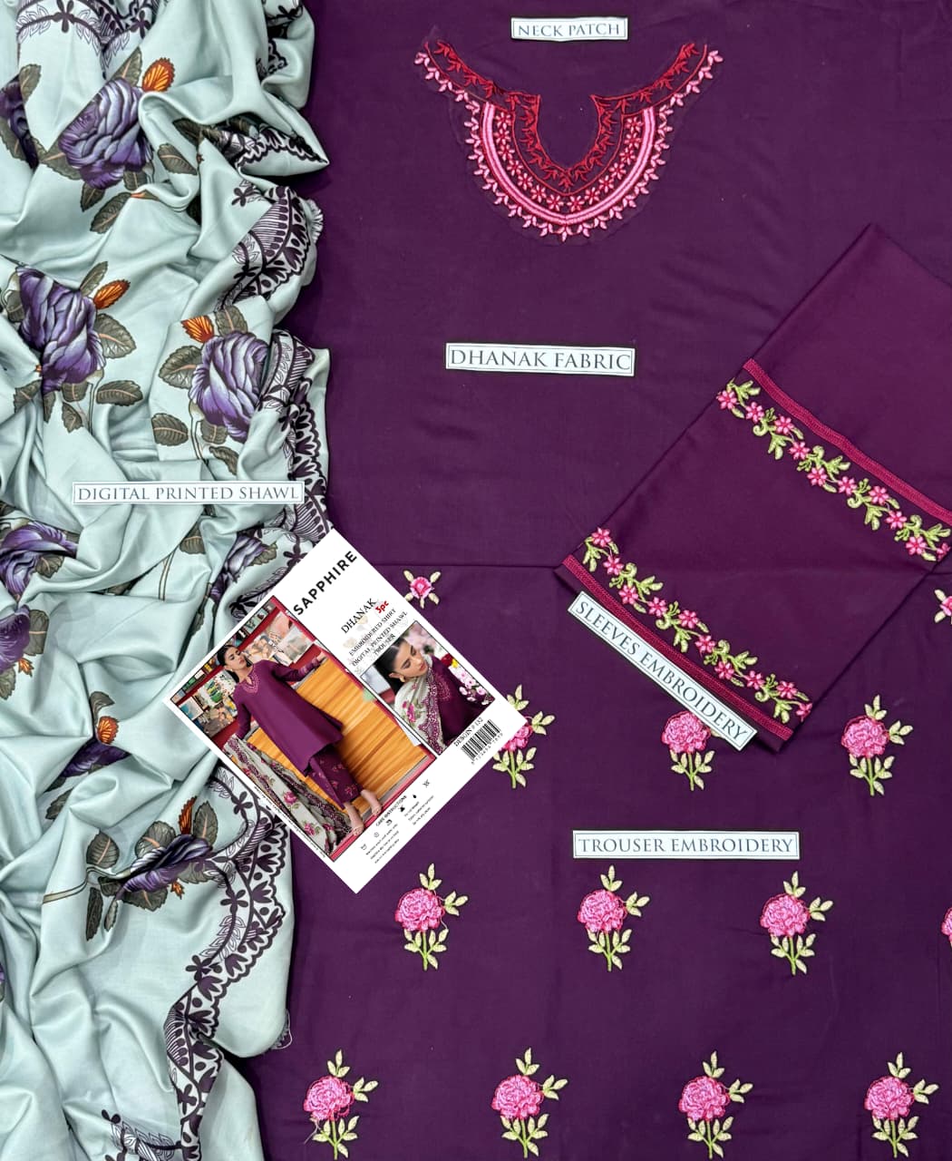 URGU Embroidered 3Piece