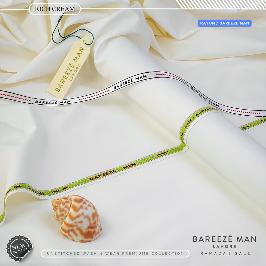 BAREEZE MAN Premium Wash & Wear Unstitched Suit - 01