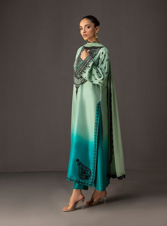 Zainab Chottani Embroidered Silk 3Piece -01