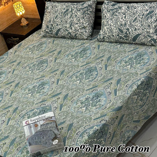 Premium Quality 100% Pure Cotton Bedsheet - 06