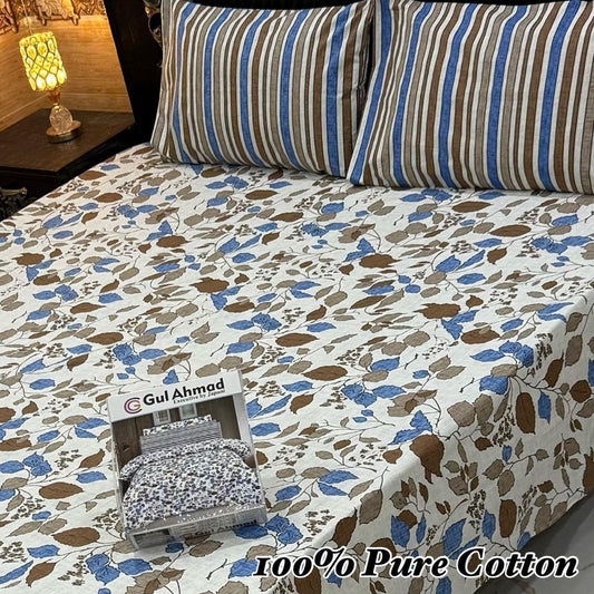 Premium Quality 100% Pure Cotton Bedsheet - 02