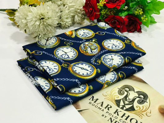 Premium Floral Prints Unstitched Polo Cotton 2Pc