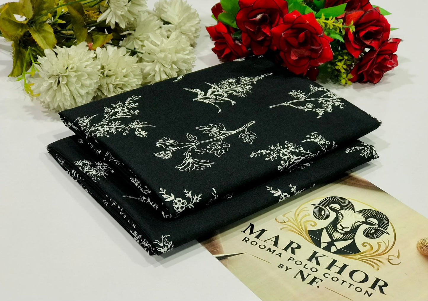 Premium Floral Prints Unstitched Polo Cotton 2Pc