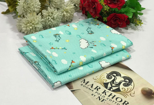 Premium Floral Prints Unstitched Polo Cotton 2Pc