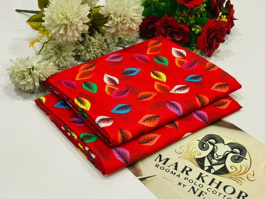 Premium Floral Prints Unstitched Polo Cotton 2Pc