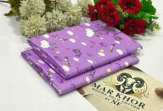 Premium Floral Prints Unstitched Polo Cotton 2Pc