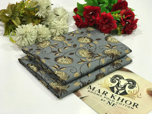 Premium Floral Prints Unstitched Polo Cotton 2Pc